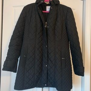 Hooded Midweight Quilted Walker Jacket